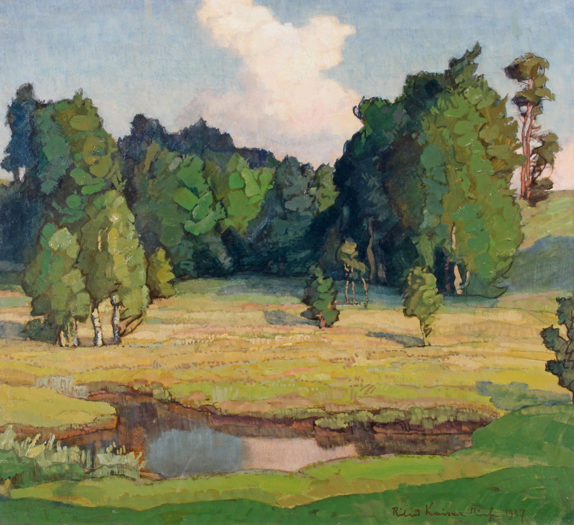 Kaiser, Richard (1868 Magdeburg - 1941 München, Landschaftsmaler, Schüler der Berliner Akademie,