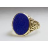 Ring, GG 585, ovaler Lapislazuli, 11 g, RM 19.5