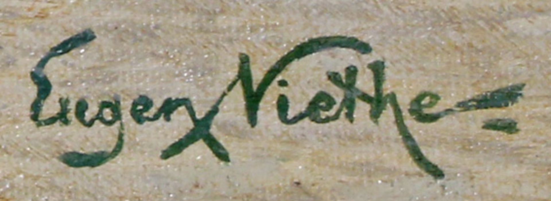 Niethe, Eugen (1. Hälfte 20. Jh.), "Segler vor Küste", Öl auf Leinwand, signiert unten rechts - Image 3 of 4