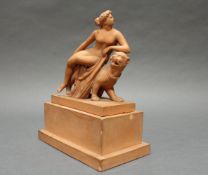 Terrakottafigur, "Ariadne auf dem Panther", nach Johann Heinrich von Dannecker, mit separatem