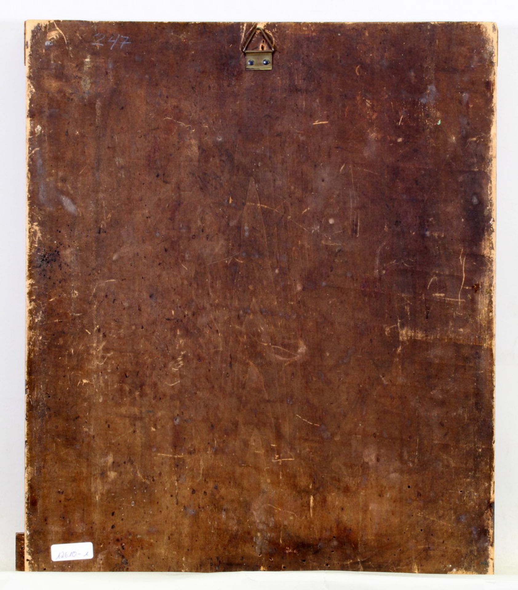 Ikone, Tempera auf Holz, "Johannes der Täufer", Russland 19. Jh., 40.5 x 34 cm, Farbe des - Bild 3 aus 3