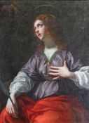 Italien (17. Jh. / frühes 18. Jh.), "Hl. Agatha", Öl auf Leinwand, doubliert, 118 x 88 cm,