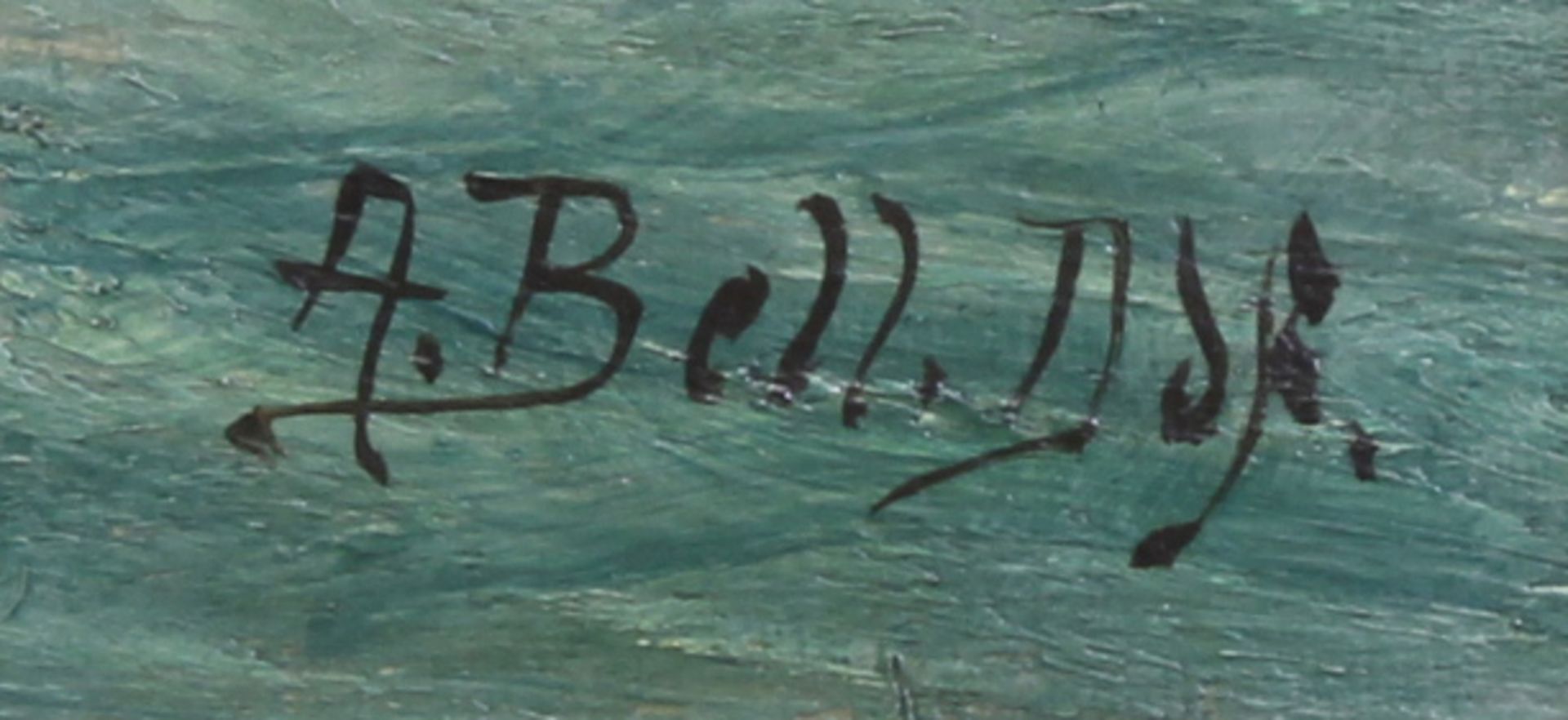 Bell, Arthur (1876 - 1966, in Düsseldorf tätiger Maler), "Segelschiffe vor der Küste", Öl auf - Image 4 of 5