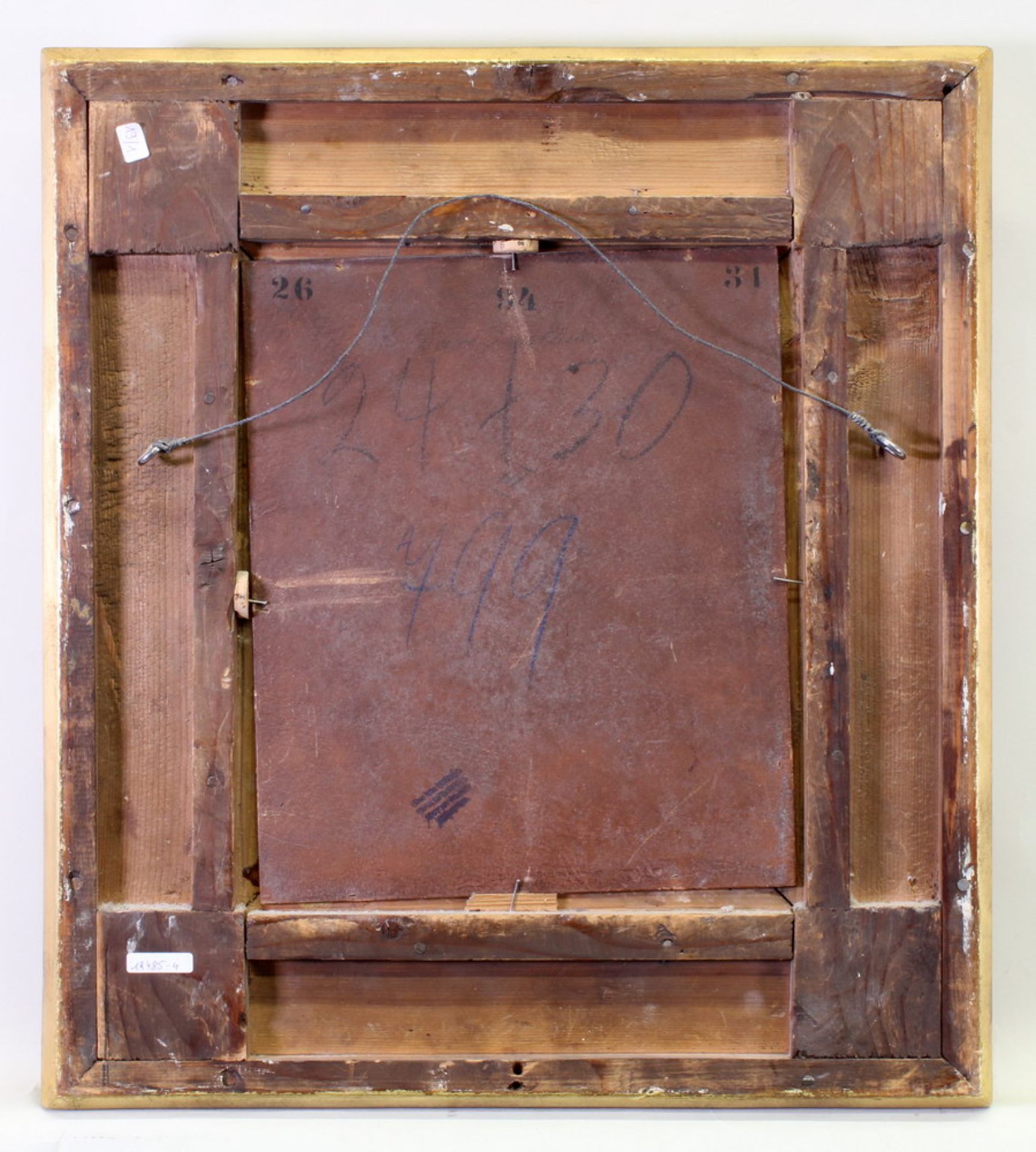 Durst, J.C. (19. Jh.), "Die Teestunde", Öl auf Malkarton, signiert und datiert unten rechts J.C. - Image 5 of 5