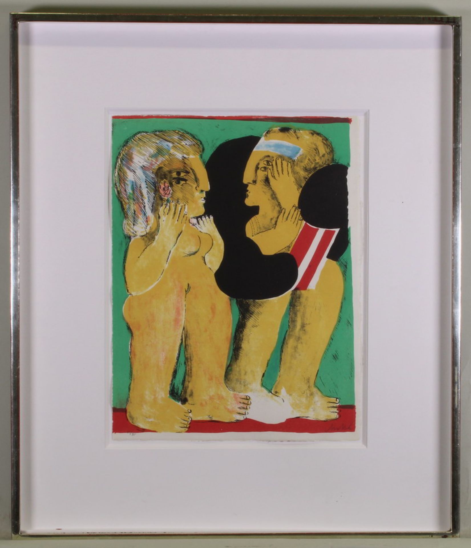 Antes, Horst (geb. 1936 Heppenheim, Maler und Grafiker), 2 Lithografien, "Figuren", je signiert - Bild 2 aus 6