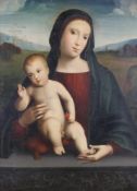 Unbekannter Maler (tätig Anfang 19. Jh.), "Madonna mit Kind", Öl auf Holz, nach dem im Wallraff-