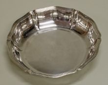 Vorlegeschale, Silber 800, Wilhelm Binder, passig-geschweifter Rand, 4.5 cm hoch, ø 24 cm, ca. 300