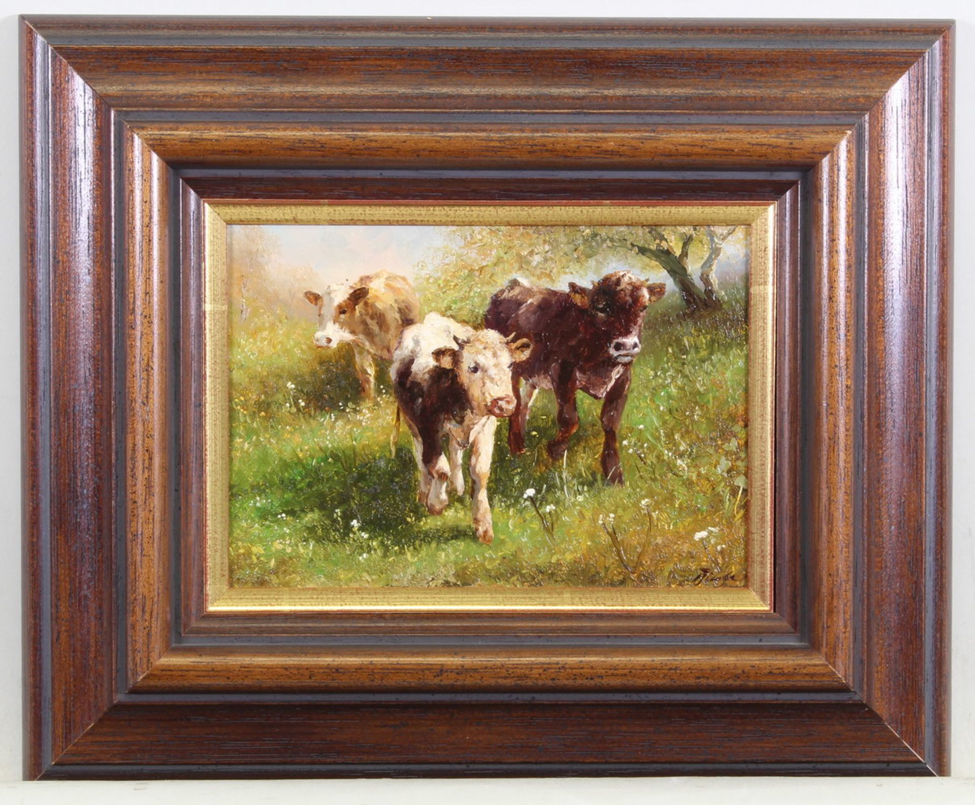 Bierle, Rudolf (geb. 1928 München), Zwei Gemälde: "Kuhherde auf der Weide" und "Drei Kühe", Öl auf - Image 6 of 8