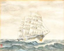 Segelschiff "Padua" auf hoher See