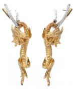 Paar Drachen-Ohrhänger