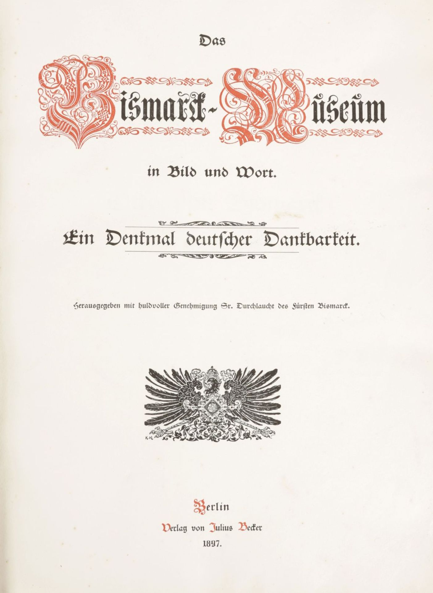 Gr. Bismarck-Prachtband "Das Bismarck-Museum" - Bild 2 aus 10