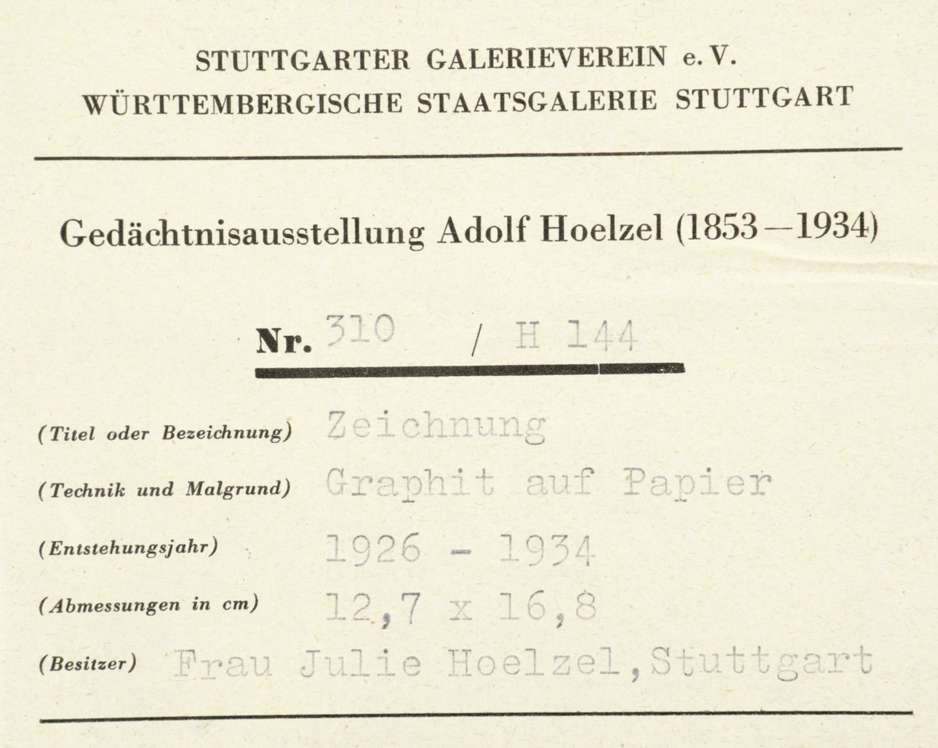 Hoelzel, Adolf - Bild 3 aus 3