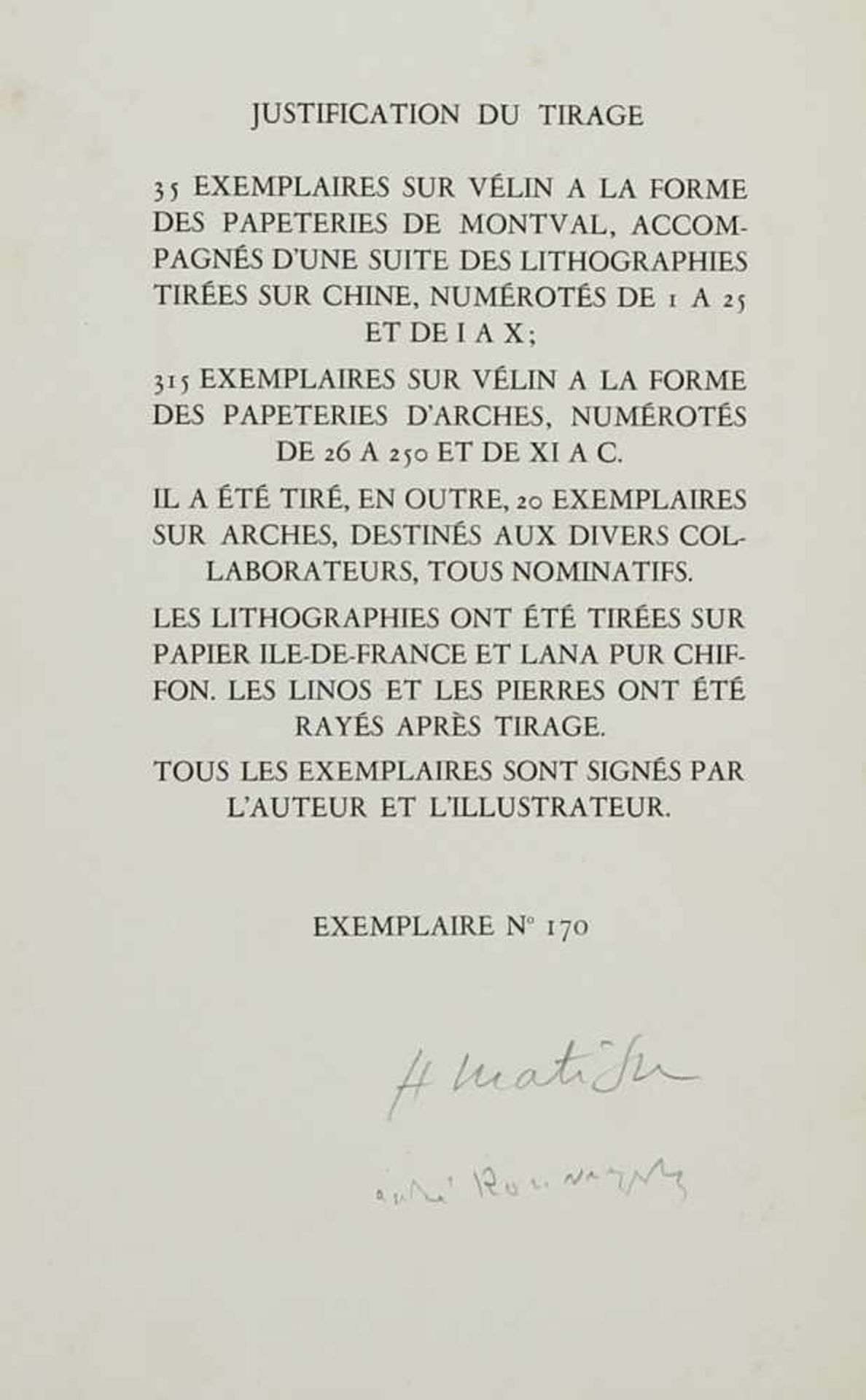 Matisse, Henri Emile Benoit (Le Cateau-Cambrésis 1869 - 1954 Nizza) und André Rouveyre (1879 - - Bild 3 aus 7