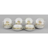 Ten Meissen Soup Cups with Saucers "Yellow Dragon"