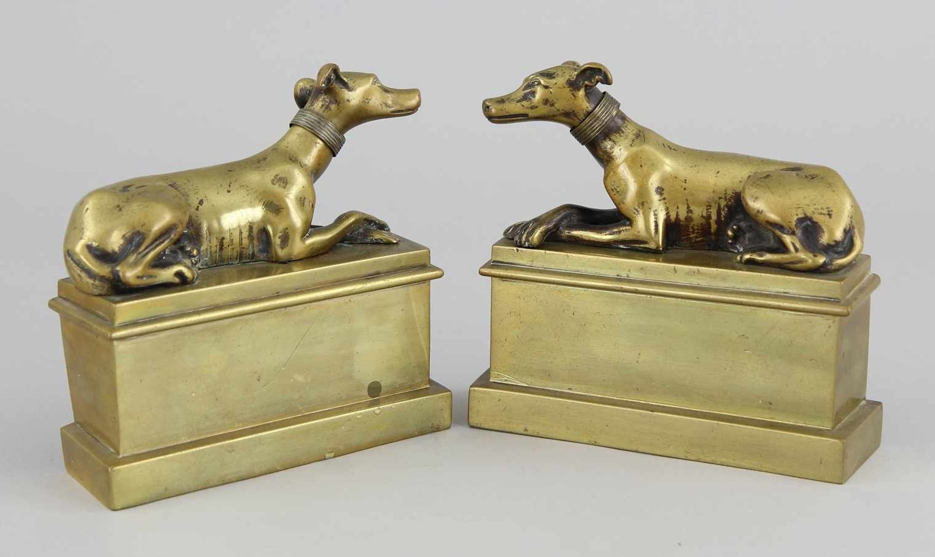 Pair of bronze "Greyhounds" - Image 2 of 3