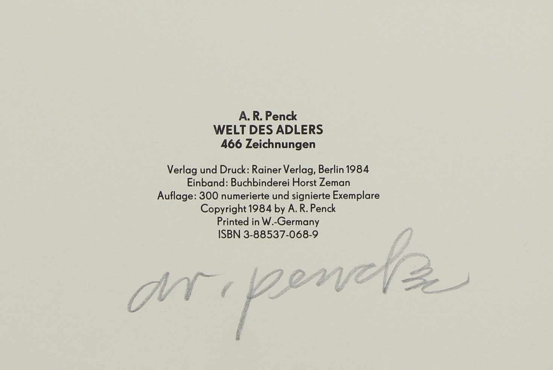 Penck, A.R. (Dresden 1939 - 2017 Zürich, recte Ralf Winkler)