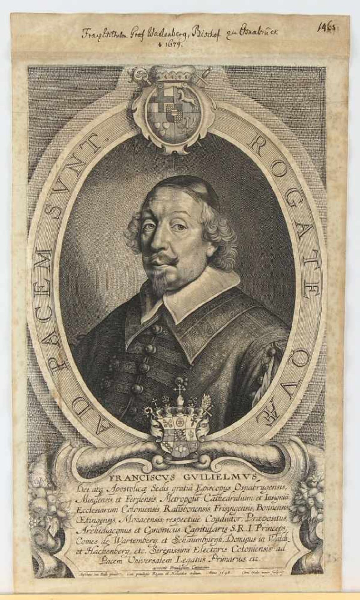Bundle of five 17th Century Engraved Portraits - Bild 2 aus 5