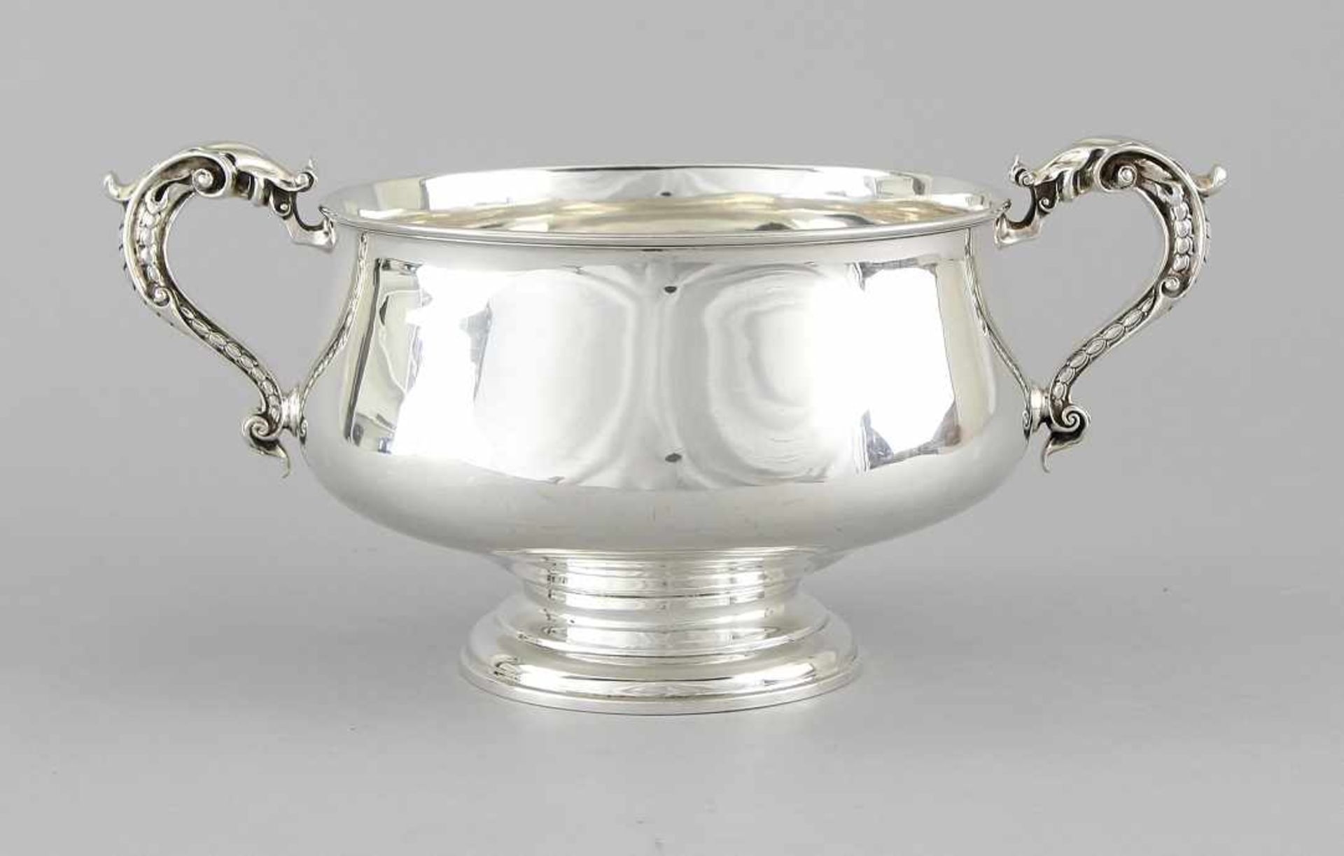 Large handled Sheffield Silver Bowl