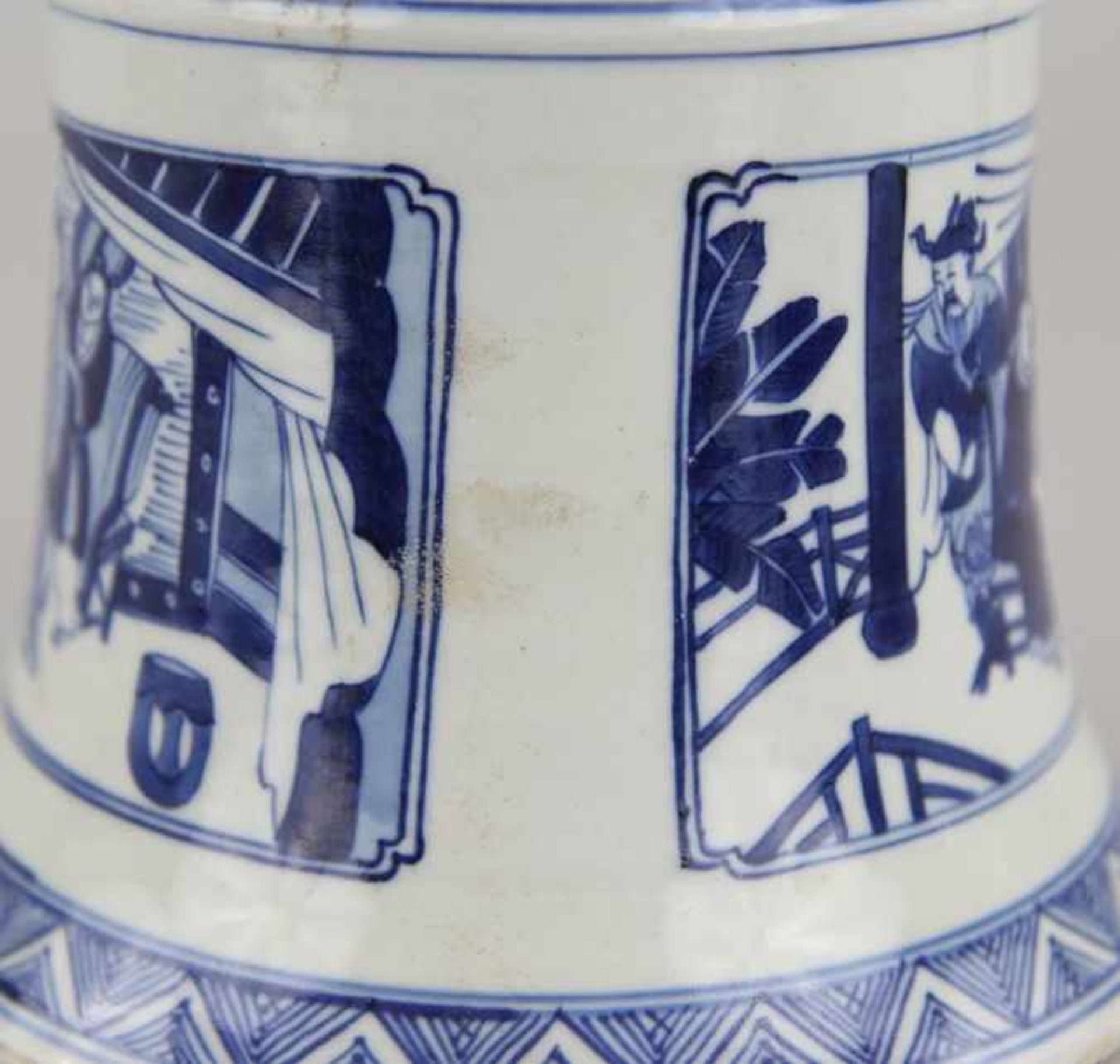 Große Blauweiß - Vase - Bild 3 aus 23