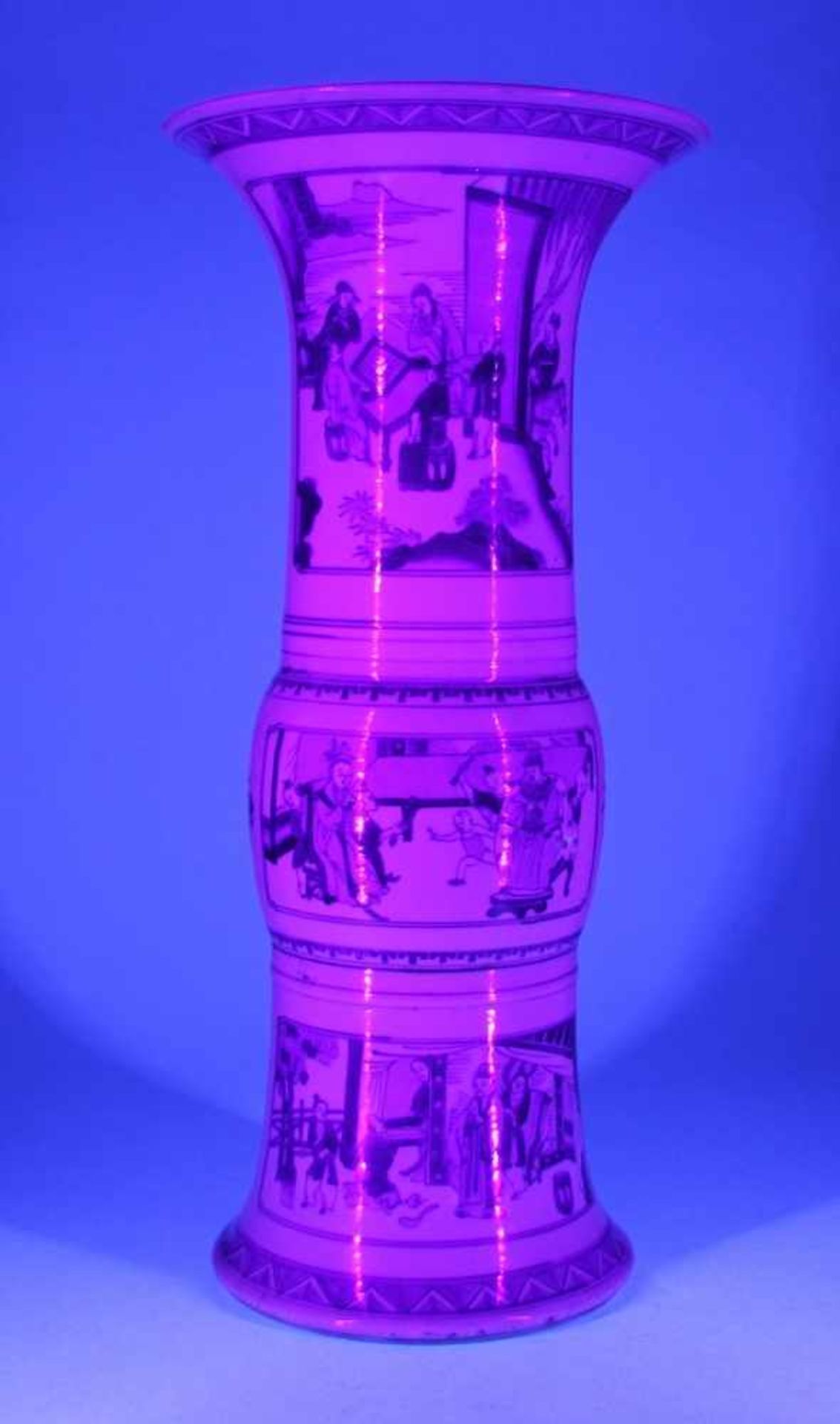 Große Blauweiß - Vase - Bild 14 aus 23