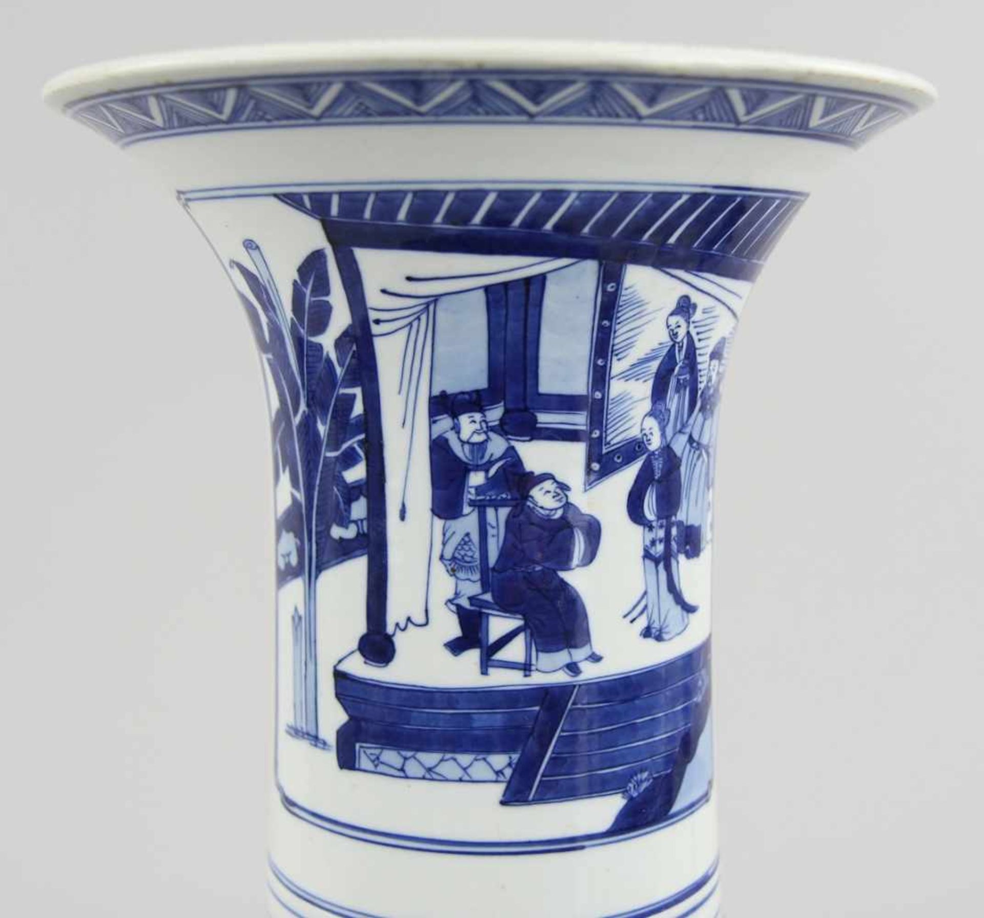 Große Blauweiß - Vase - Bild 22 aus 23