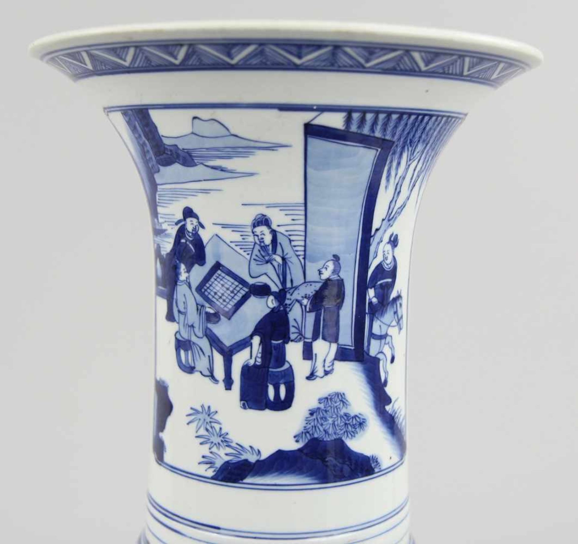 Große Blauweiß - Vase - Bild 23 aus 23