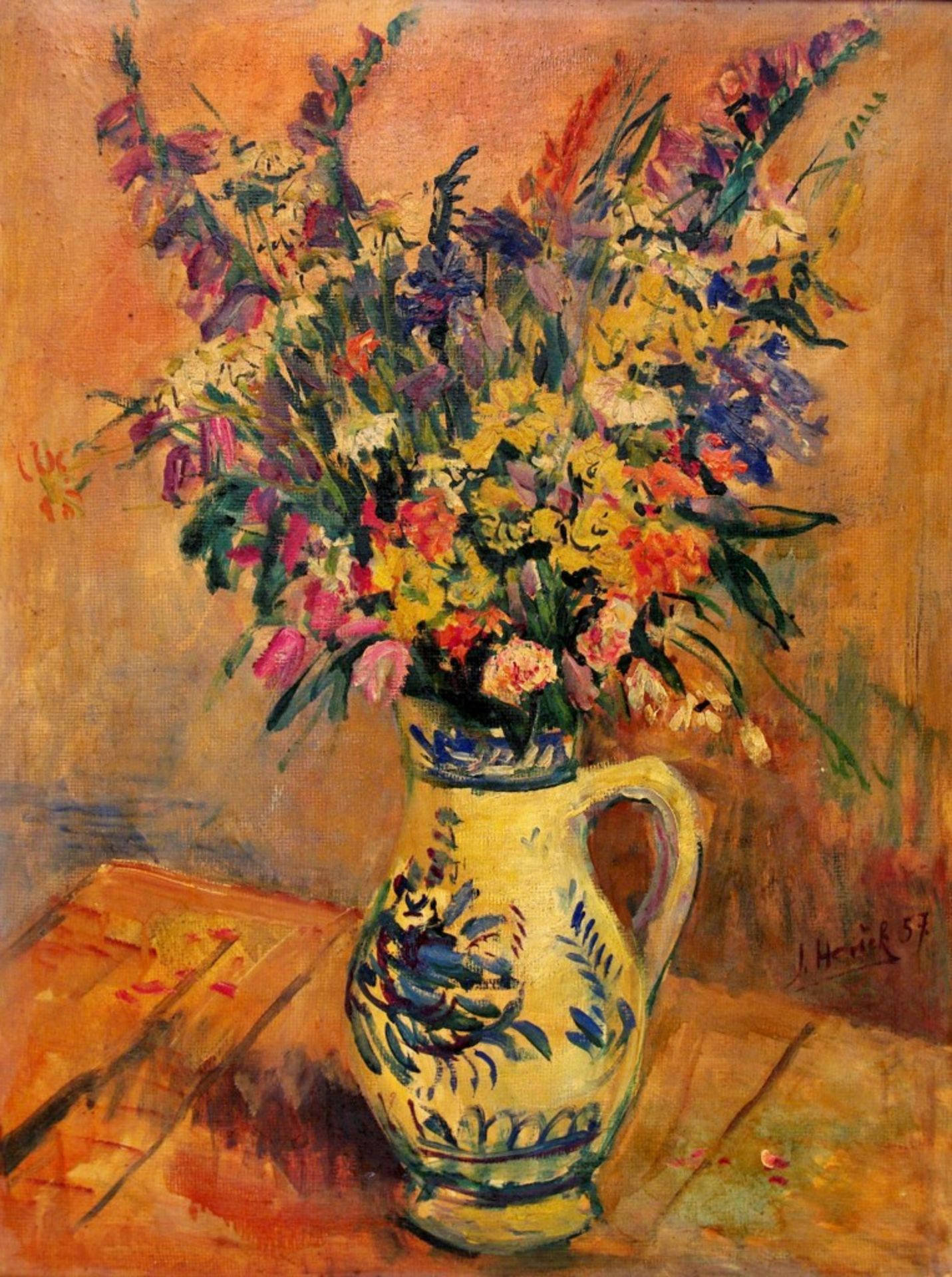 Floral still life, Josef Hašek - Image 2 of 3