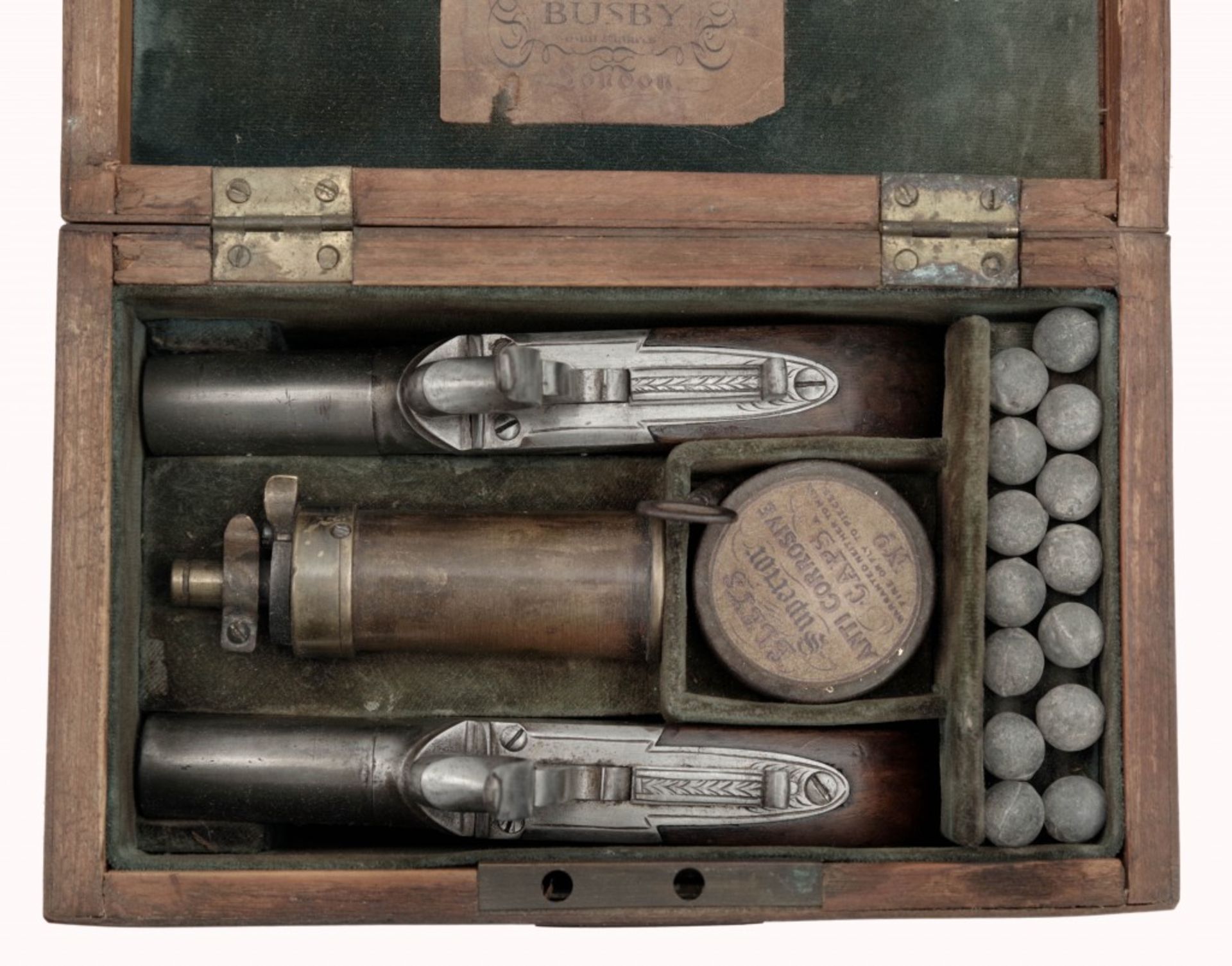 A Pair of Cased Percussion Pocket Pistols by James Busby - Image 2 of 7