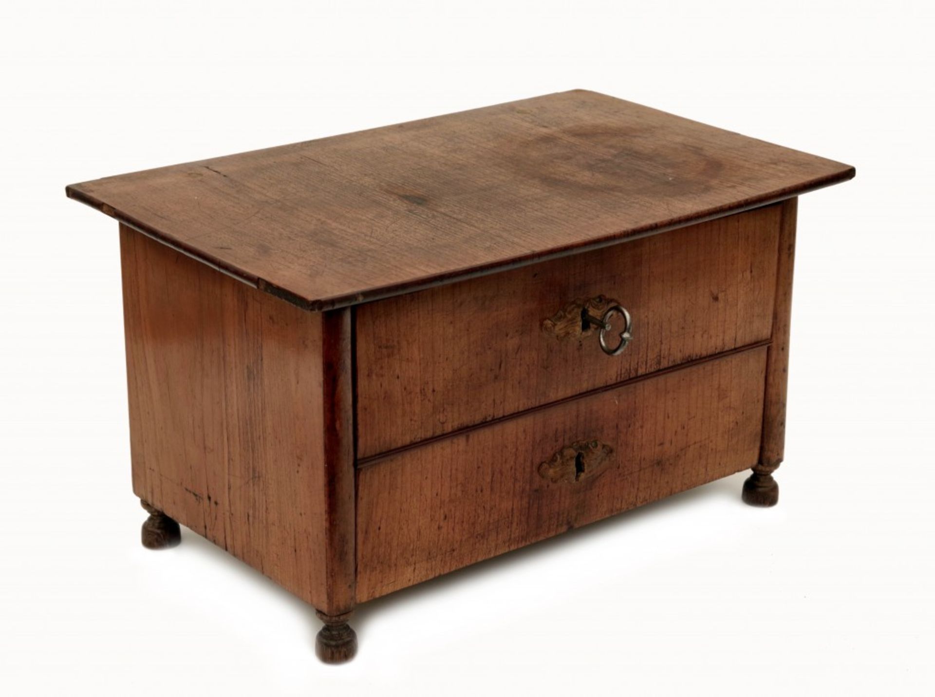 A Miniature Biedermeier Two Drawer Chest