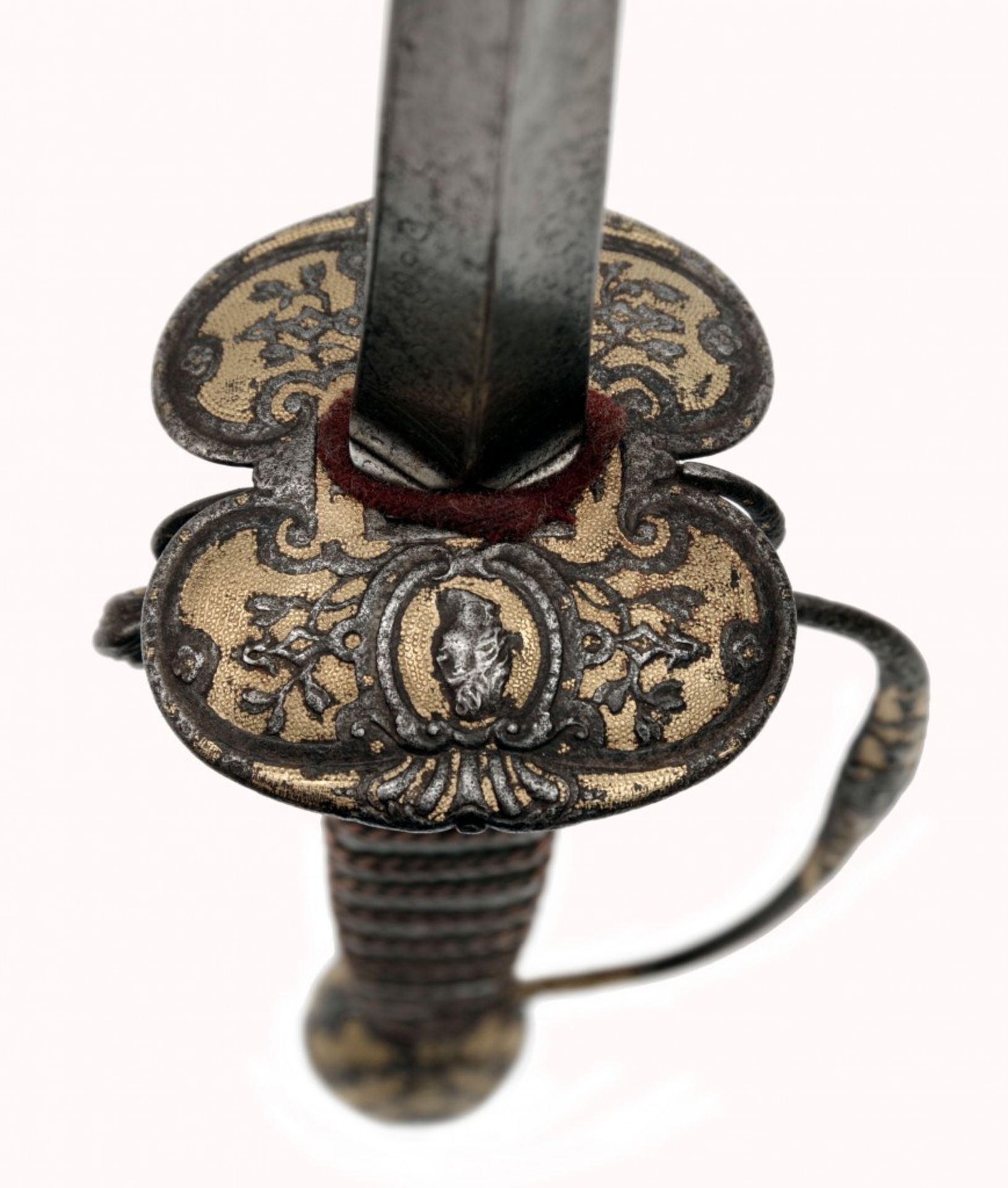A French Gilt Small-sword with Chiselled Hilt by Jean Louis Guyon the Elder - Image 3 of 11