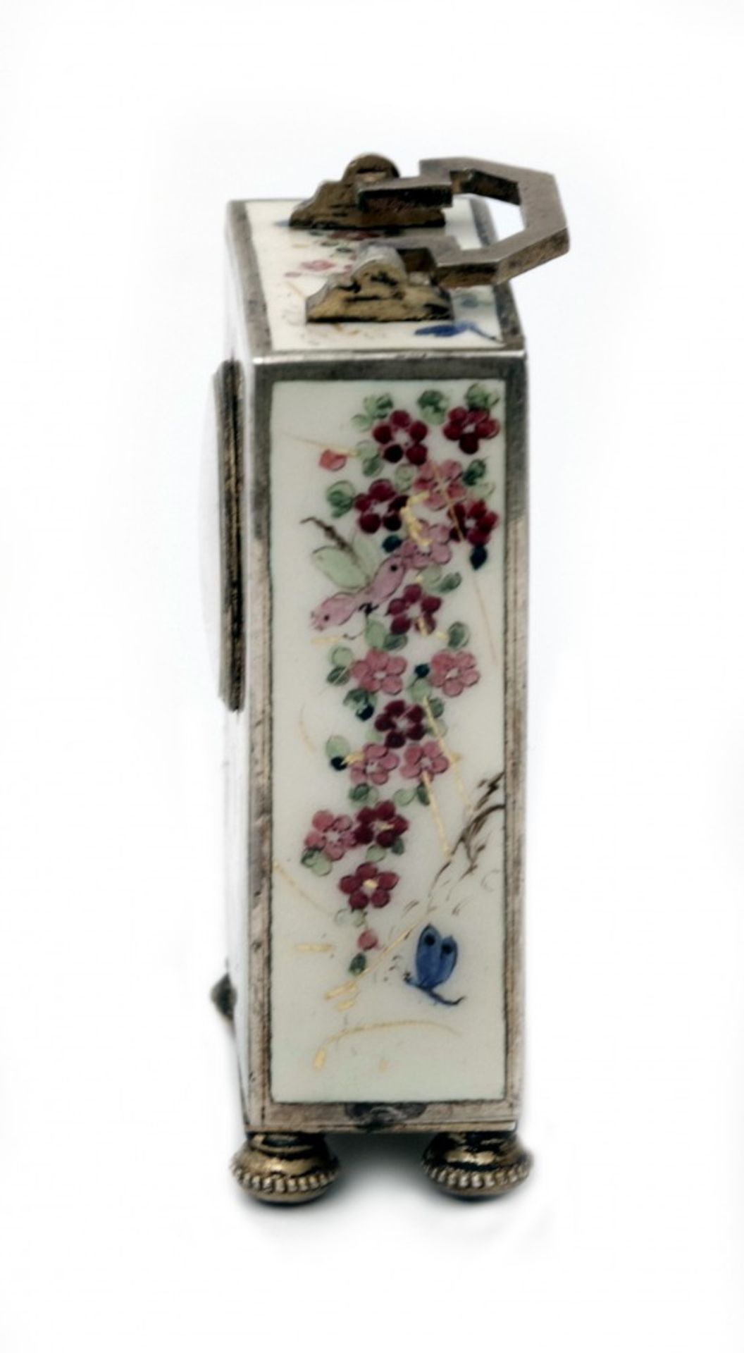 A Viennese Enamel on Silver Miniature Clock - Image 5 of 5