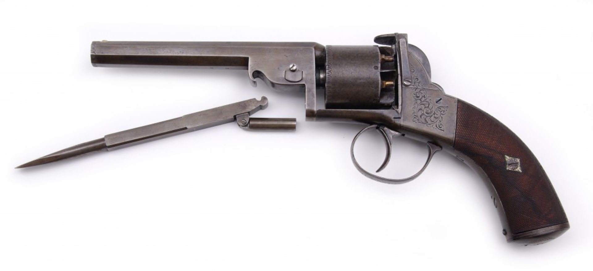 A Cased Webley-System Open-Top Percussion Revolver - Image 4 of 7