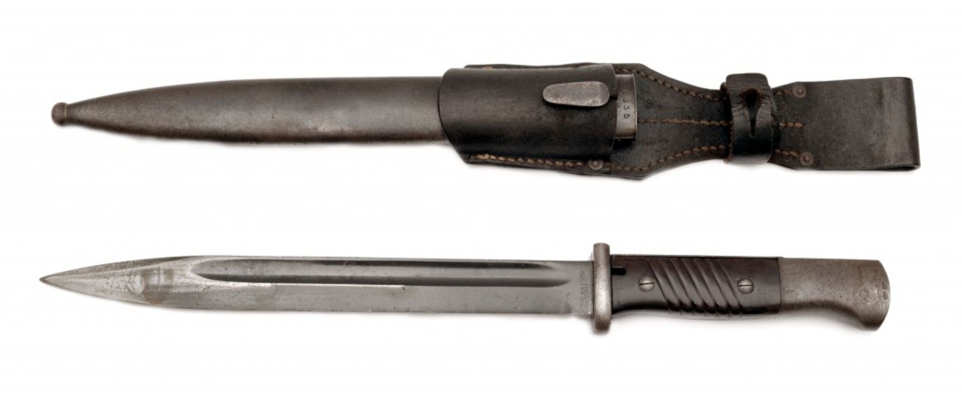 K98 Bayonet by E. & F. Hörster with Scabbard and Frog