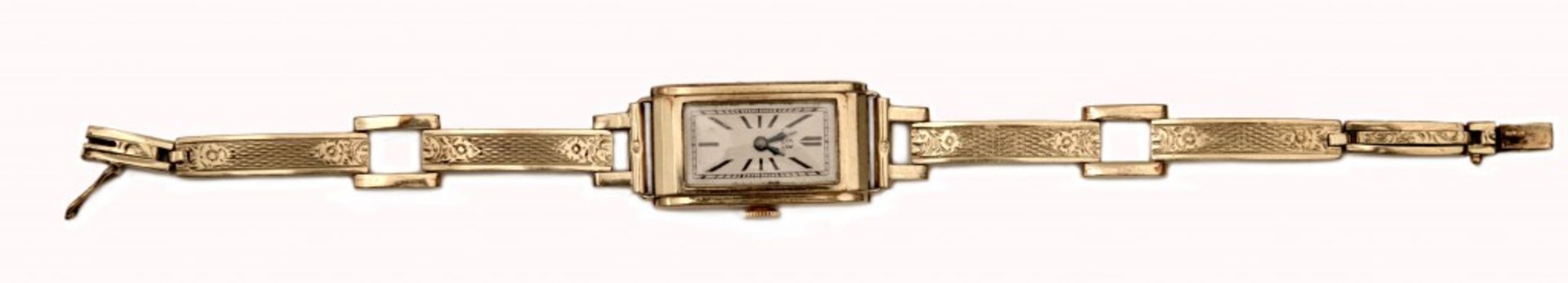 A Lady´s Omega Gold Wristwatch, Art Deco