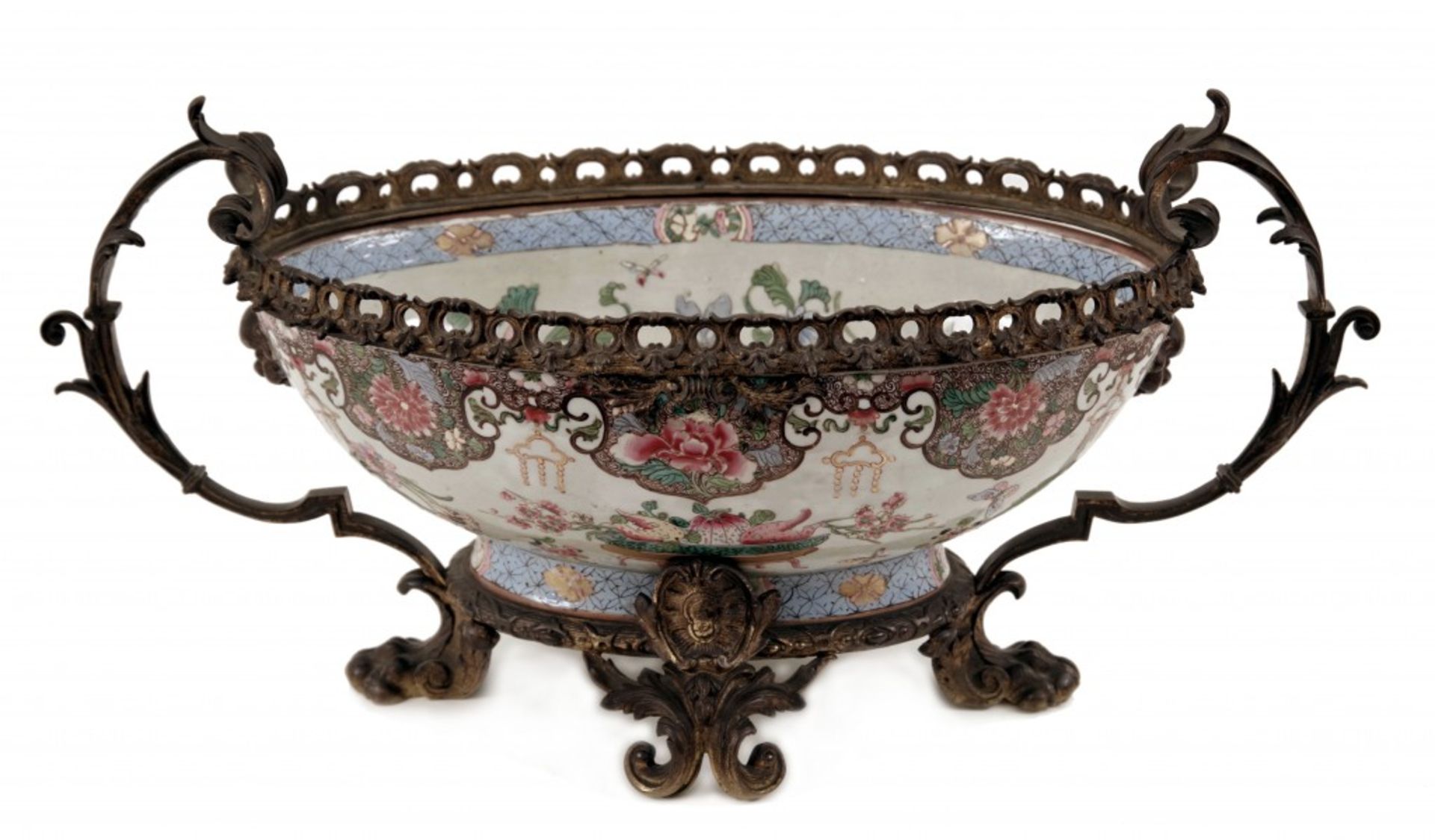 Fine Ormolu and Porcelain Jardiniere Centrepiece