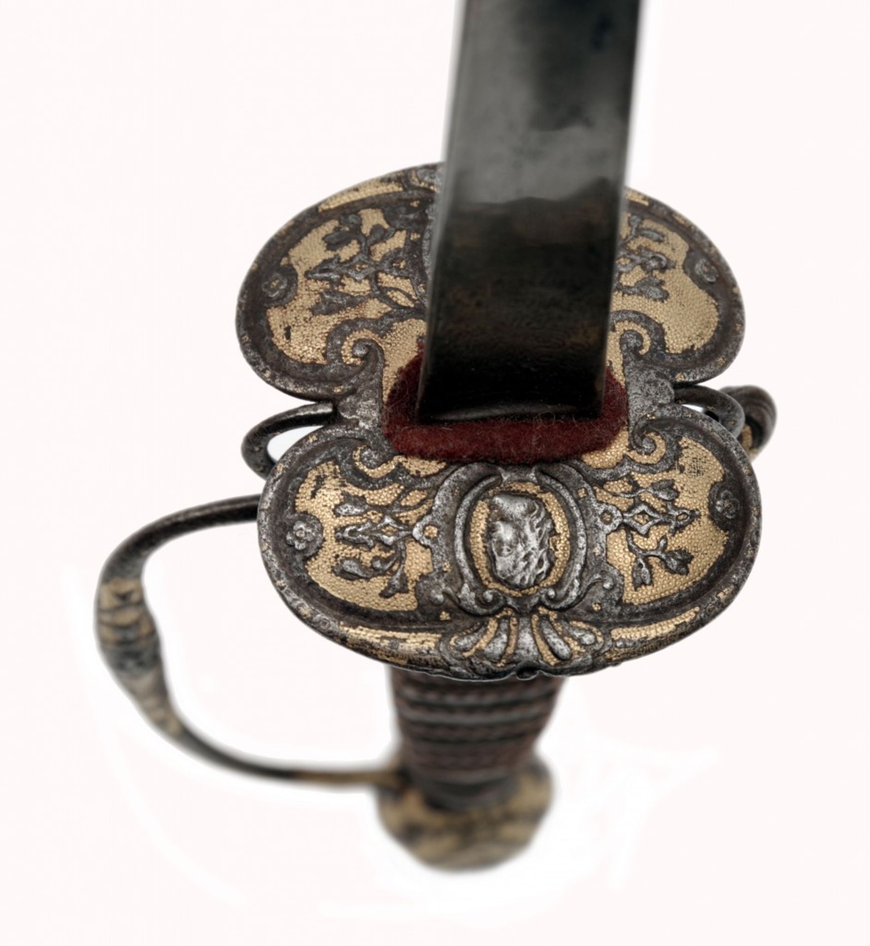 A French Gilt Small-sword with Chiselled Hilt by Jean Louis Guyon the Elder - Image 4 of 11