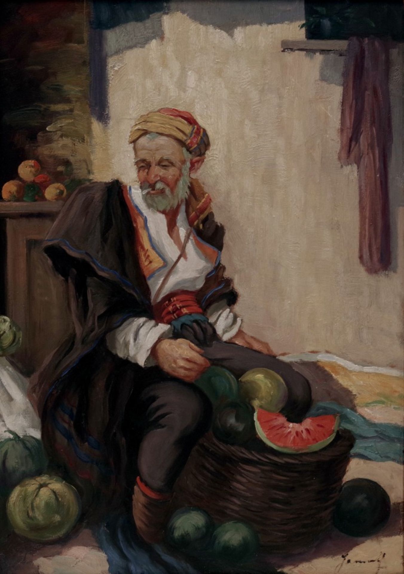 Melons Seller, Jan Karel Janovsky - Image 2 of 3