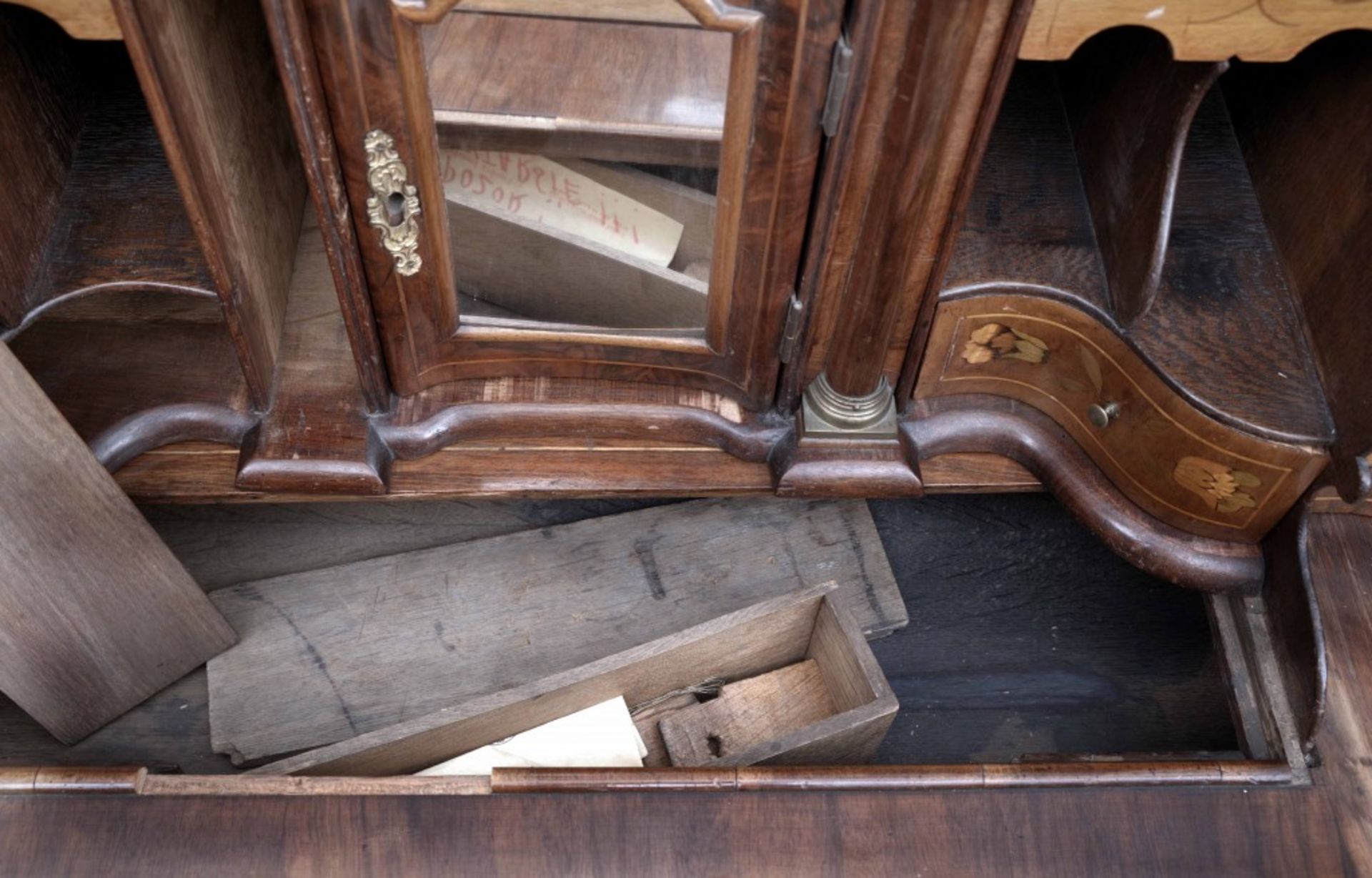 A Bureau Cabinet (Bombé Bureau) - Image 6 of 12