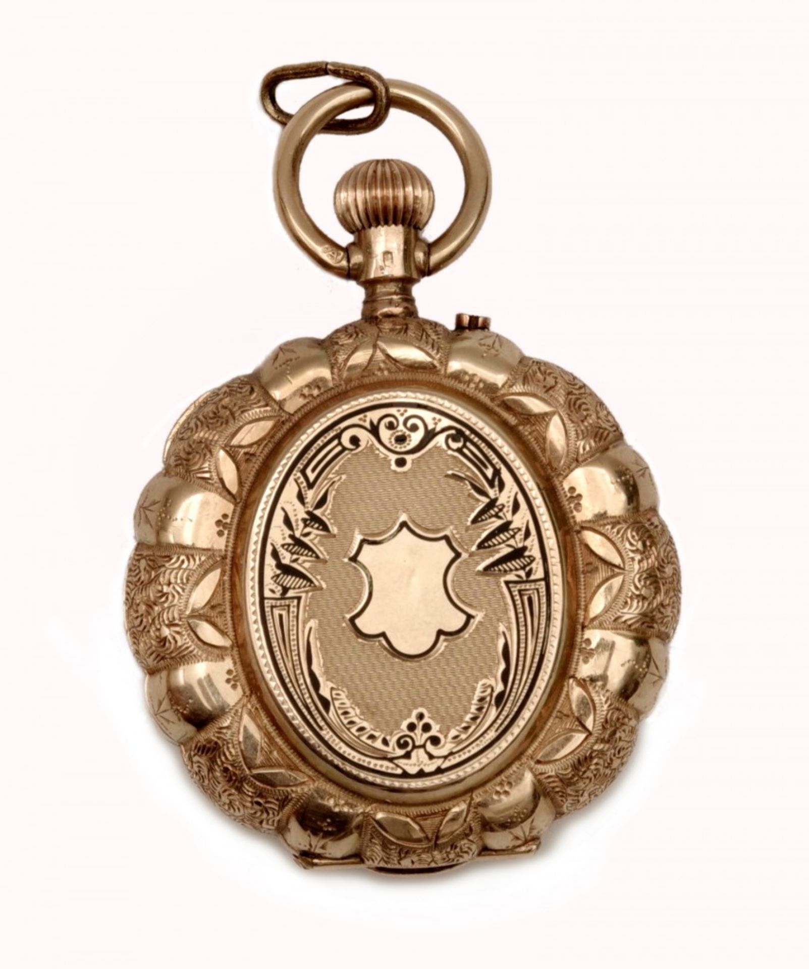 A Lady´s Gold Enamel Pocket Watch with Cylinder Escapement - Image 2 of 5