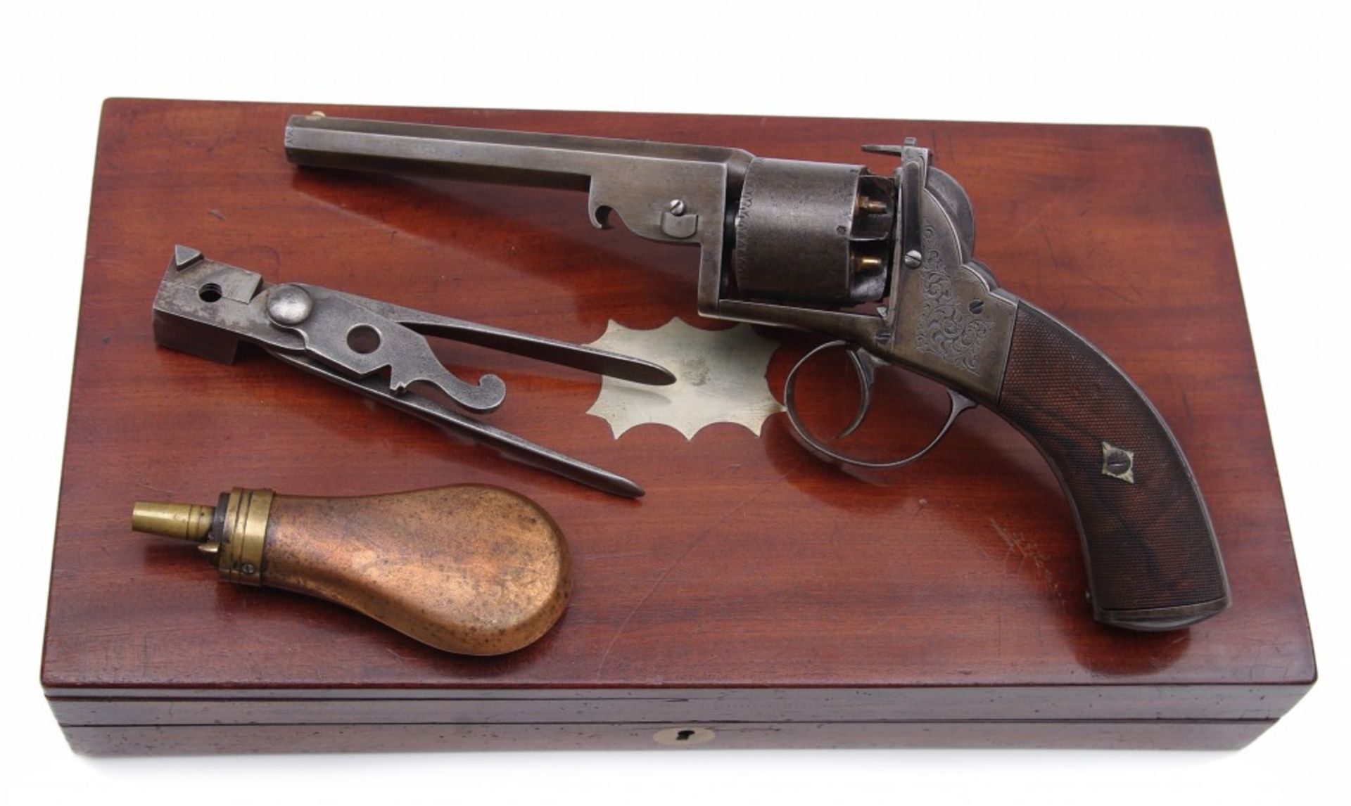 A Cased Webley-System Open-Top Percussion Revolver - Image 2 of 7