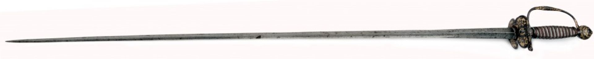 A French Gilt Small-sword with Chiselled Hilt by Jean Louis Guyon the Elder - Image 9 of 11