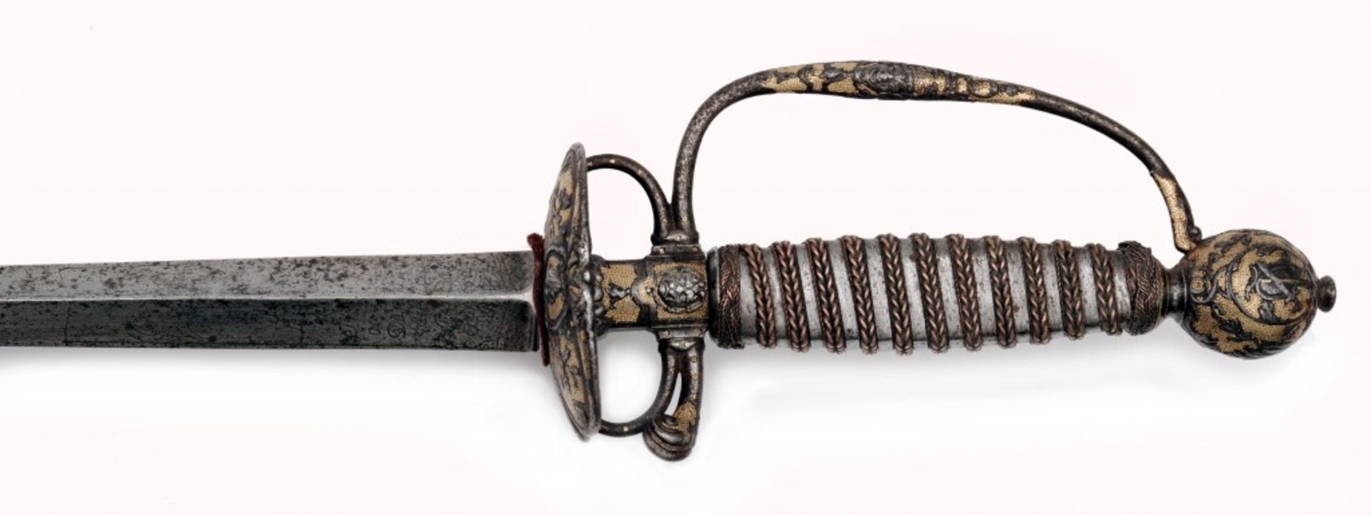 A French Gilt Small-sword with Chiselled Hilt by Jean Louis Guyon the Elder