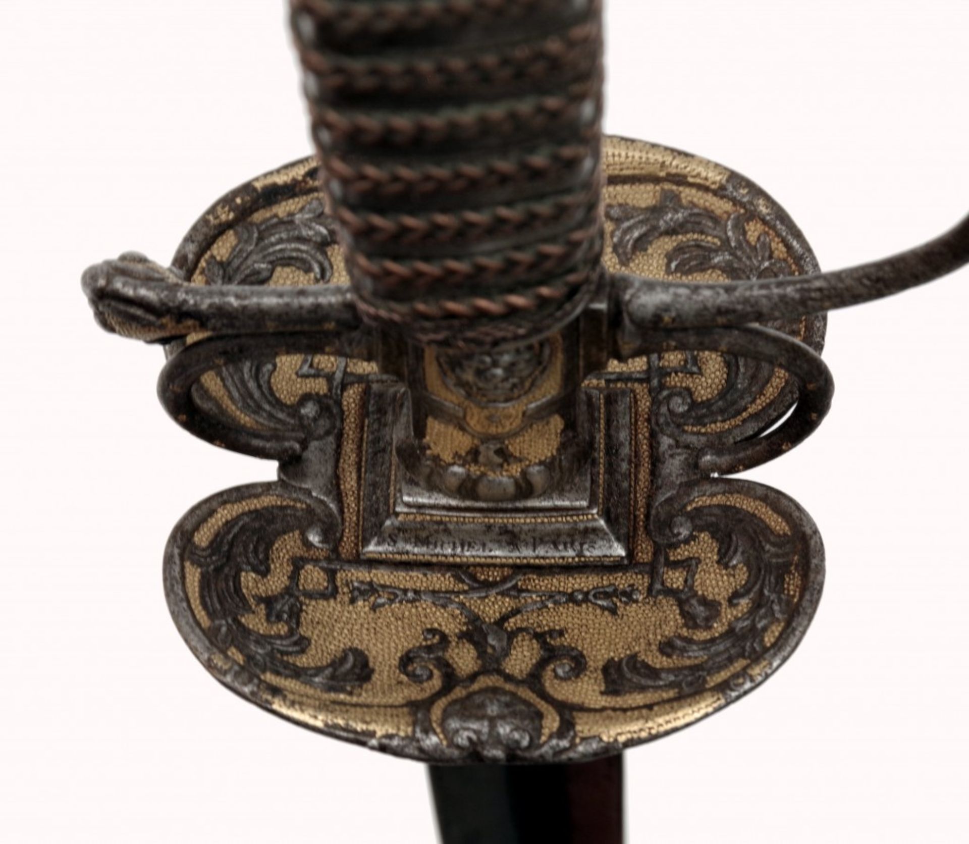 A French Gilt Small-sword with Chiselled Hilt by Jean Louis Guyon the Elder - Image 5 of 11