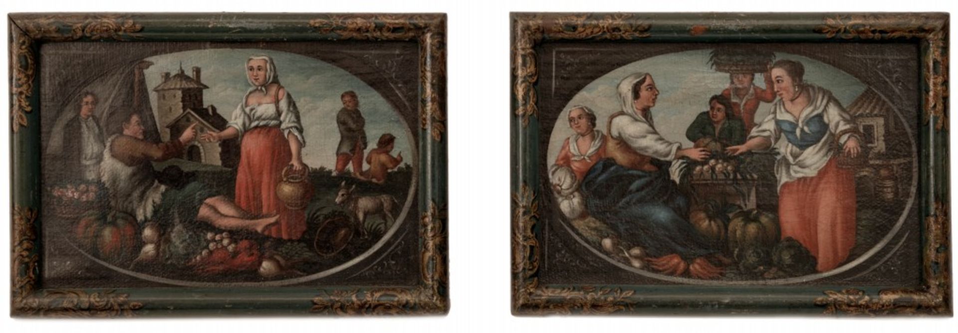 Pair baroque pictures