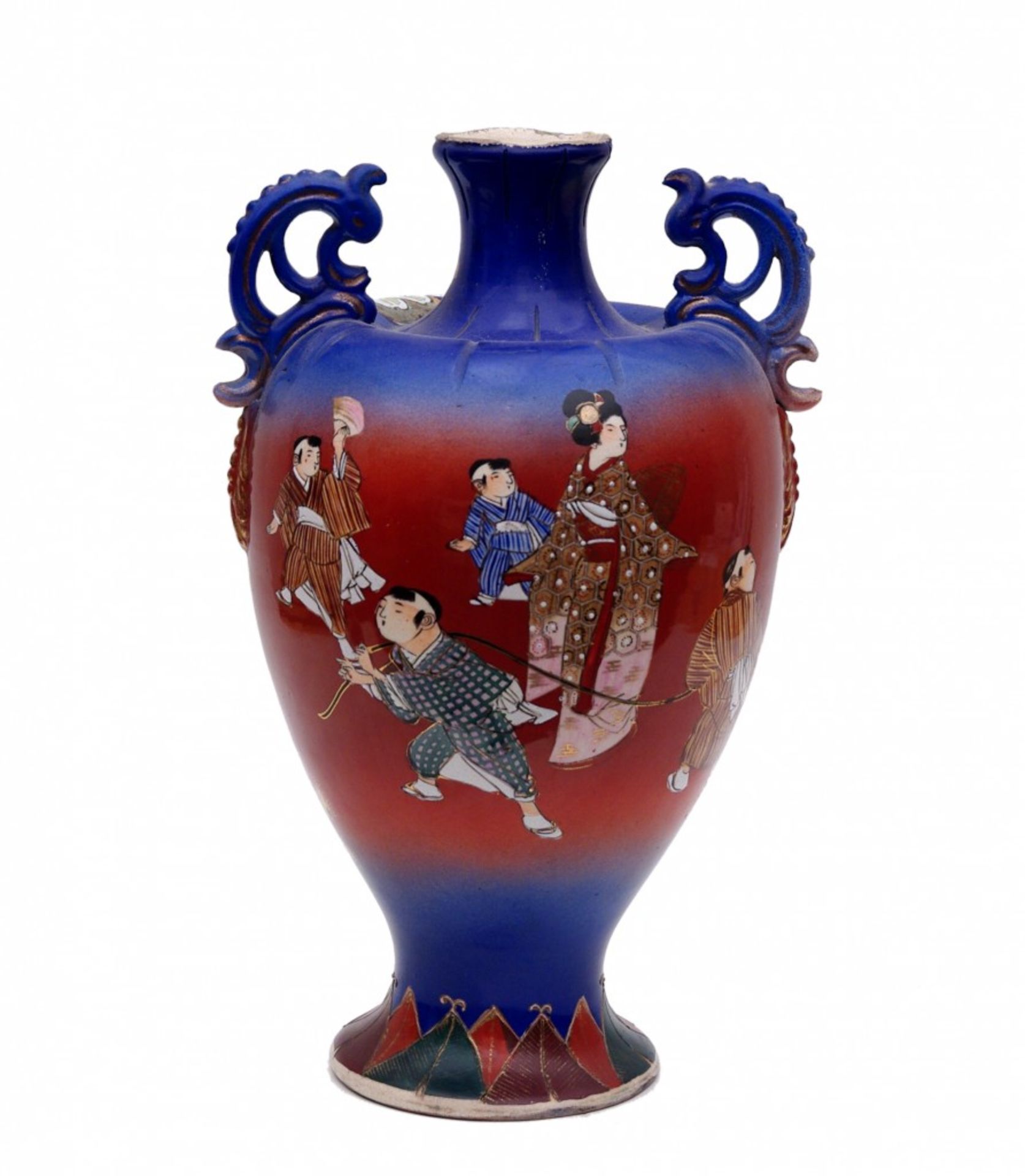 Vase von Kinzan, Amphora-Form, Satsuma