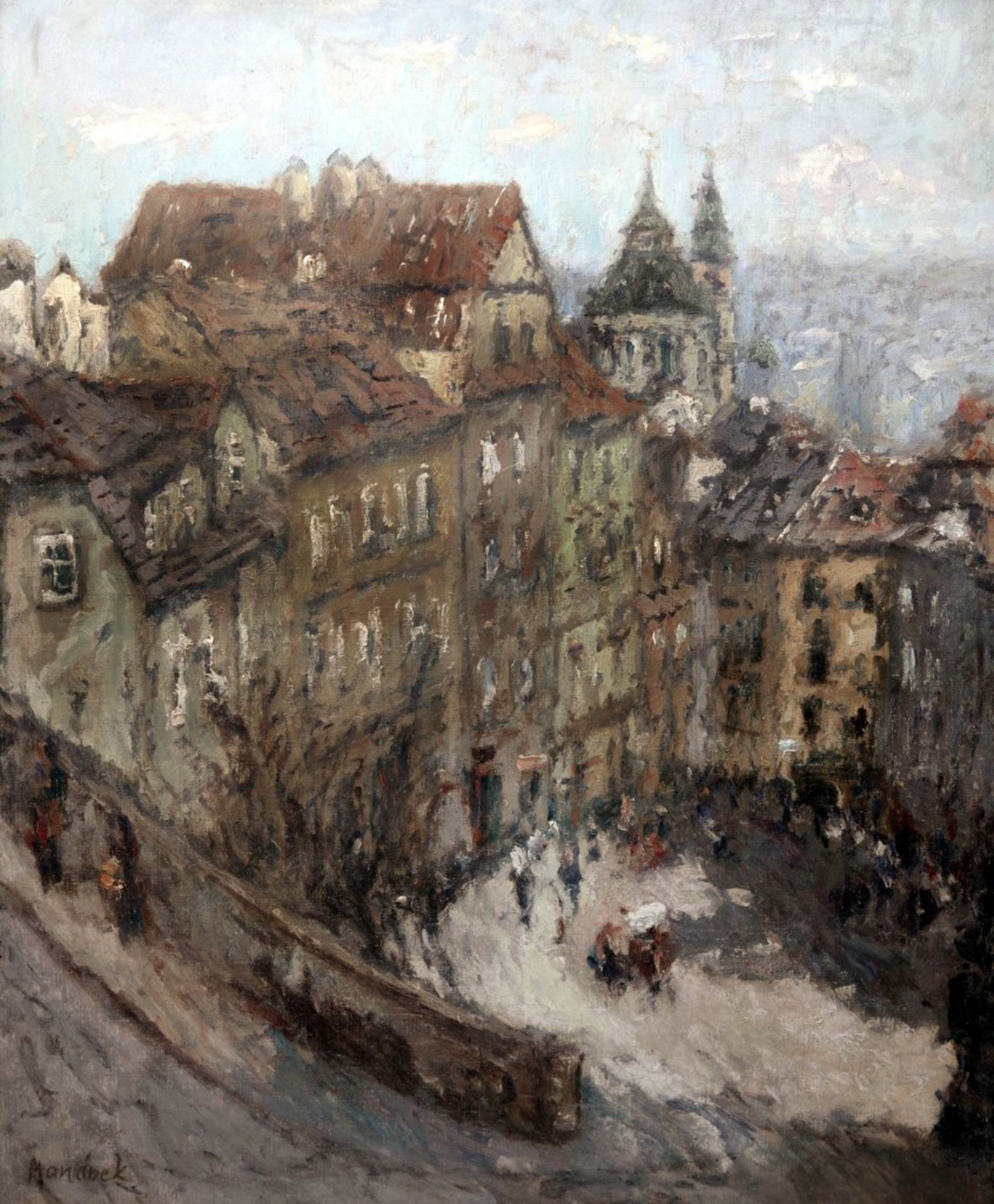 Nerudova Straße (Teil des königlichen Weges) in Prag von Otakar Marvánek - Image 2 of 3