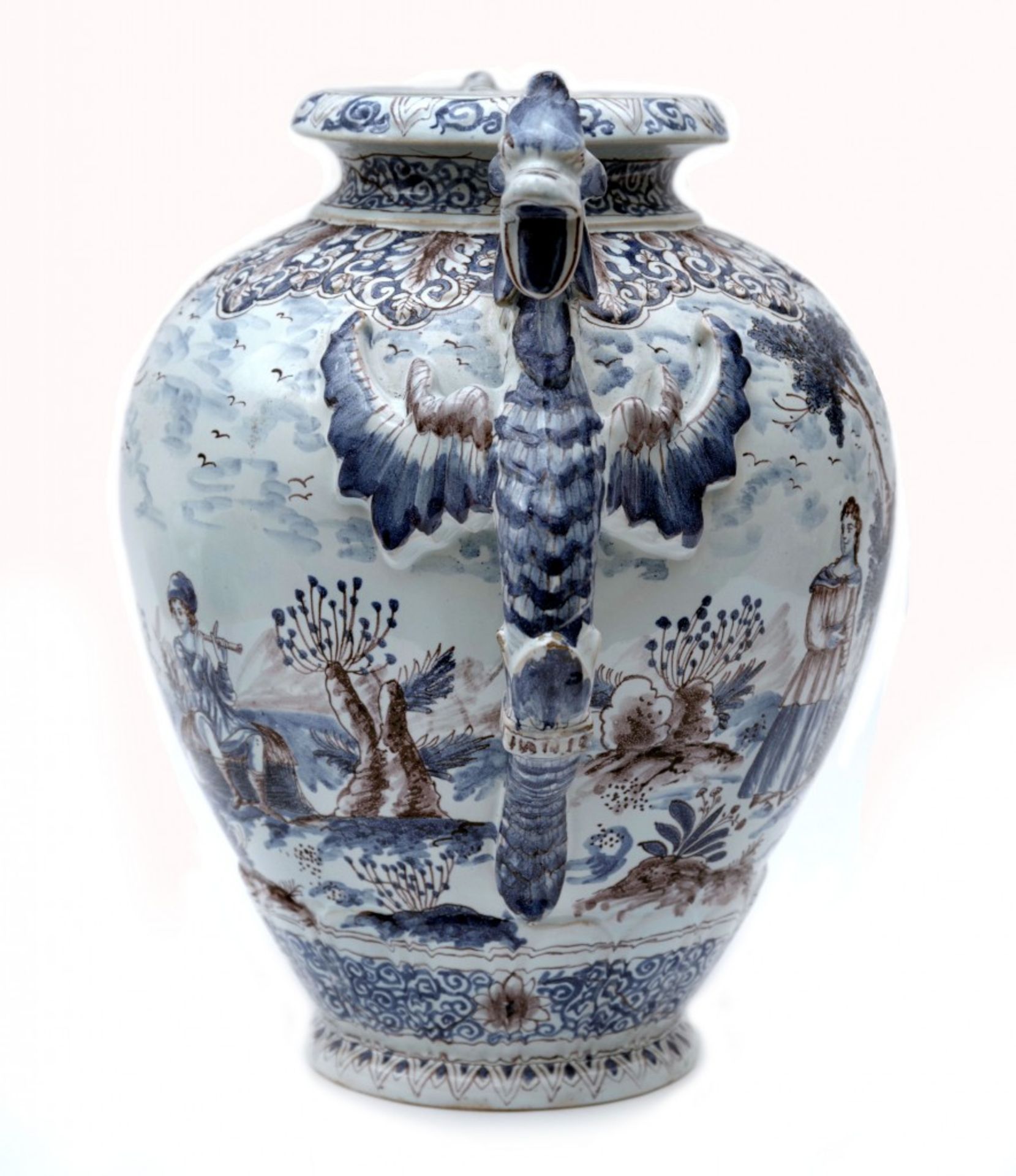 Fayence-Vase im Stil der Manufaktur in Nevers - Image 3 of 4