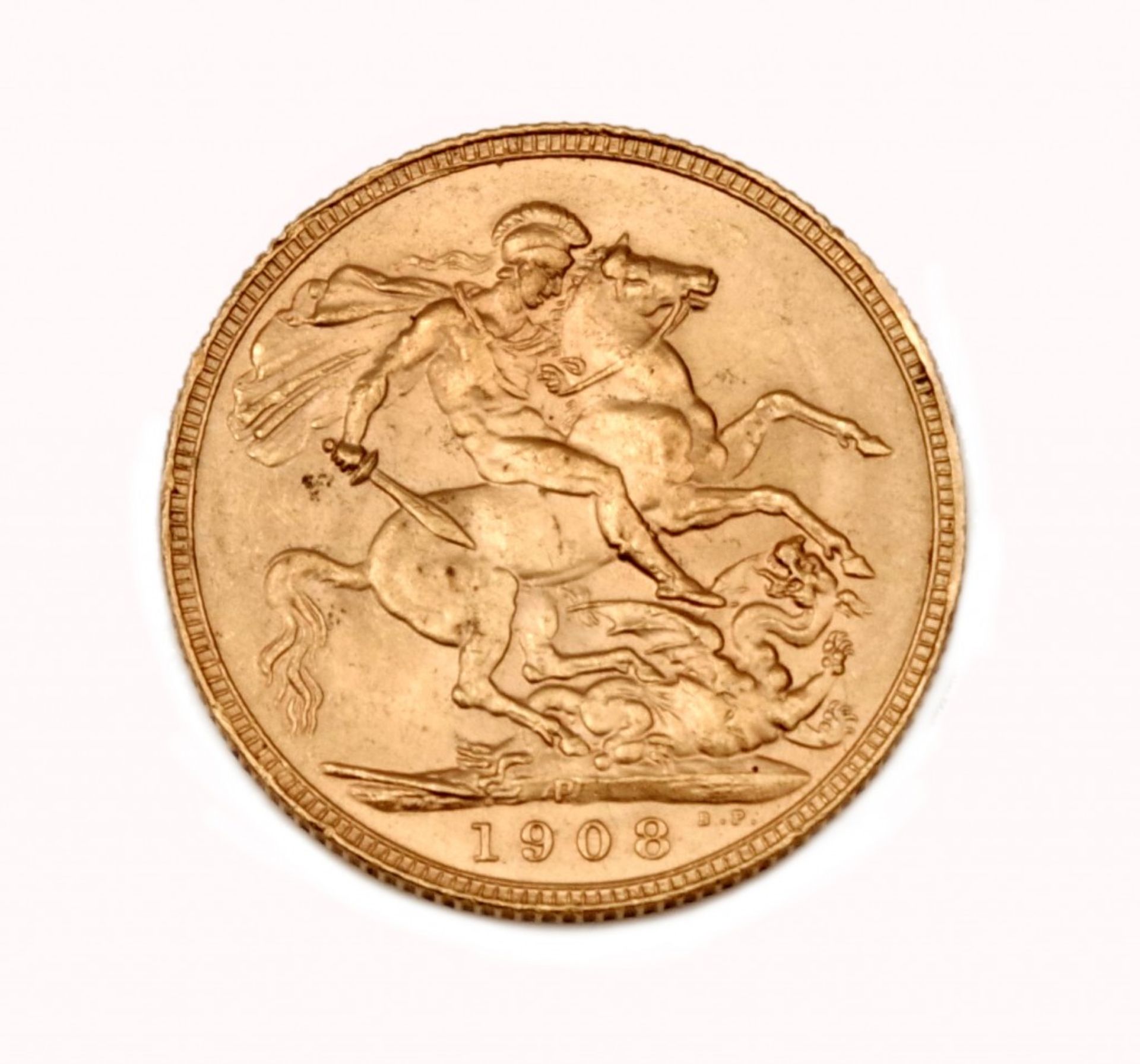 Gold Sovereign König Edward VII. - 1908 Perth - Image 2 of 2