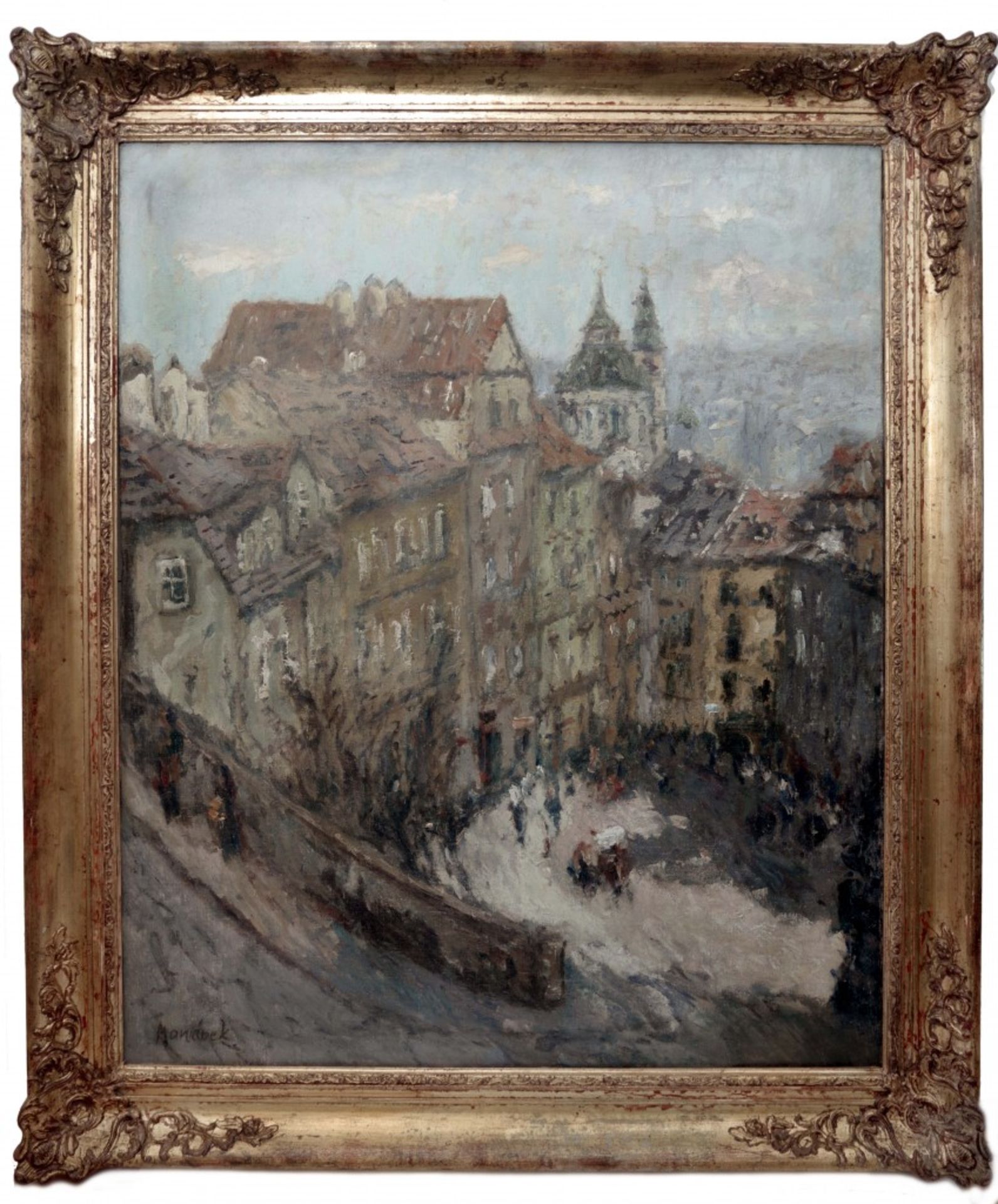 Nerudova Straße (Teil des königlichen Weges) in Prag von Otakar Marvánek