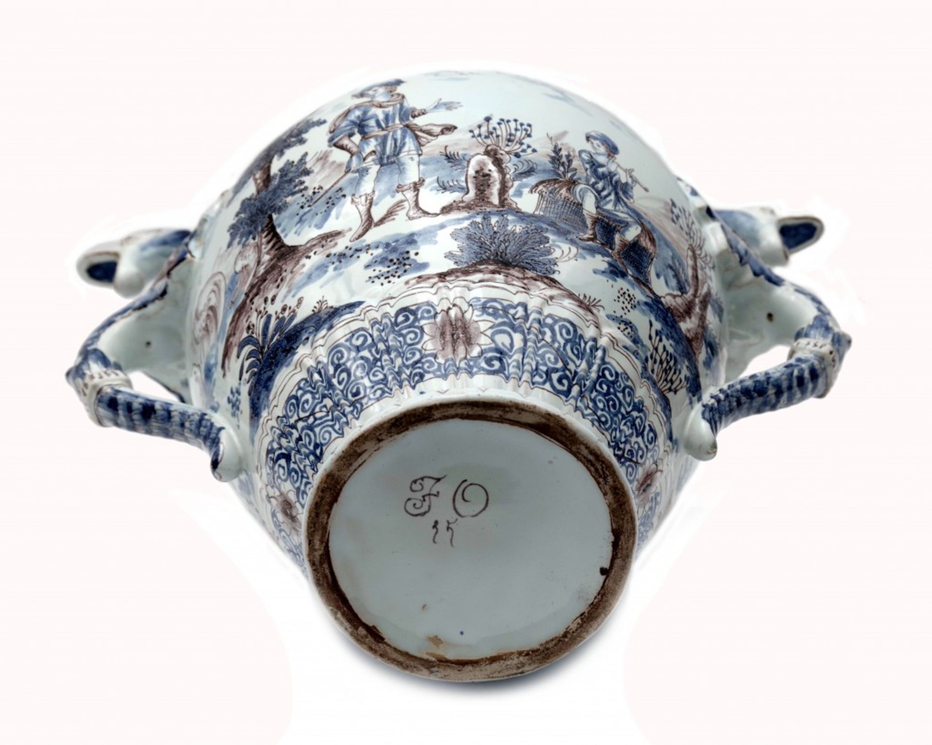 Fayence-Vase im Stil der Manufaktur in Nevers - Image 4 of 4